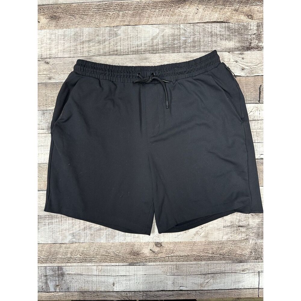 Old Navy Mens PowerSoft Coze Edition Jogger Athletic Summer Black Shorts | Large
